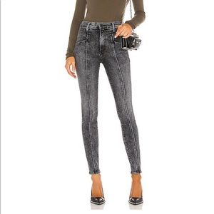 MOTHER Women's Gray The Seamed Swooner Skimp